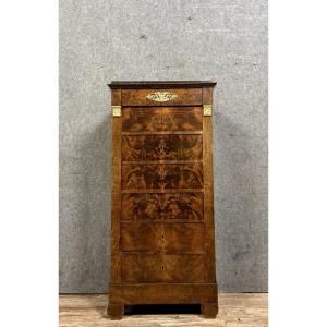 Empire Period Weekly Chest In Mahogany And Gilded Bronze