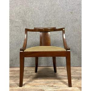 Empire Style Gondola Office Chair In Mahogany 