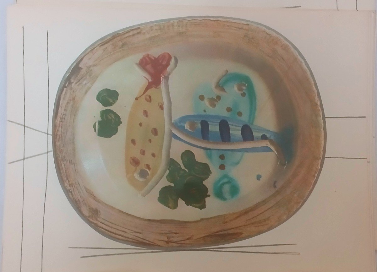 Lithograph-pablo Picasso-ceramic 1948-(after)-photo-2