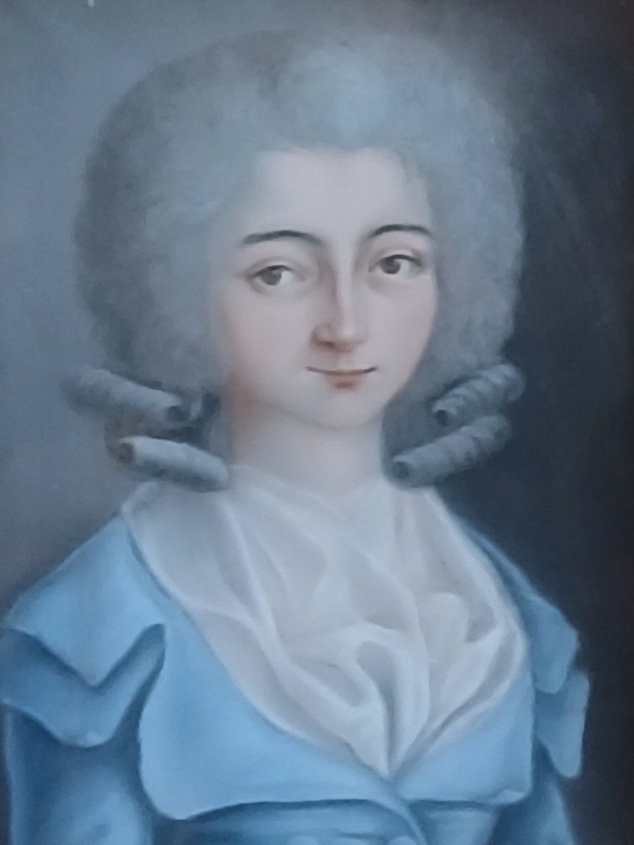 Portrait Au Pastel De Jeune Femme-xviiième -photo-2