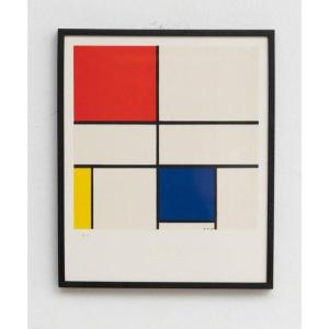 Piet Mondrian (1872-1944)-lithographie