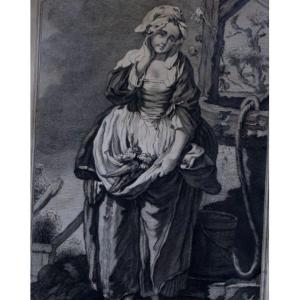 Annette d'After Greuze-18th Century 