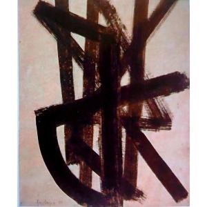 Pierre Soulages d'Après-peinture sur papier 1948