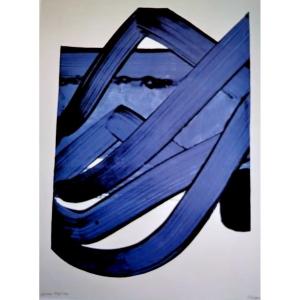 Pierre Soulages d'Après-sérigraphie N°18 1988