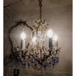 French Romantic Baroque Style Light Fixture Circa 1950