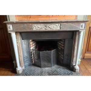 Two-tone Louis XVI Fireplace 