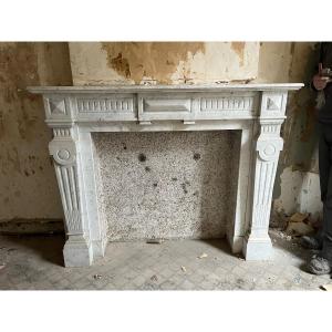 White Marble Fireplace 