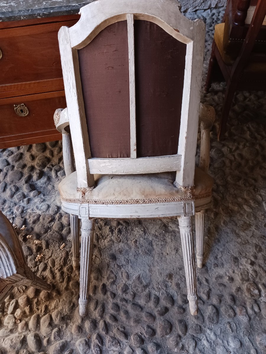 Pair Of Louis XVI Period Armchairs-photo-3