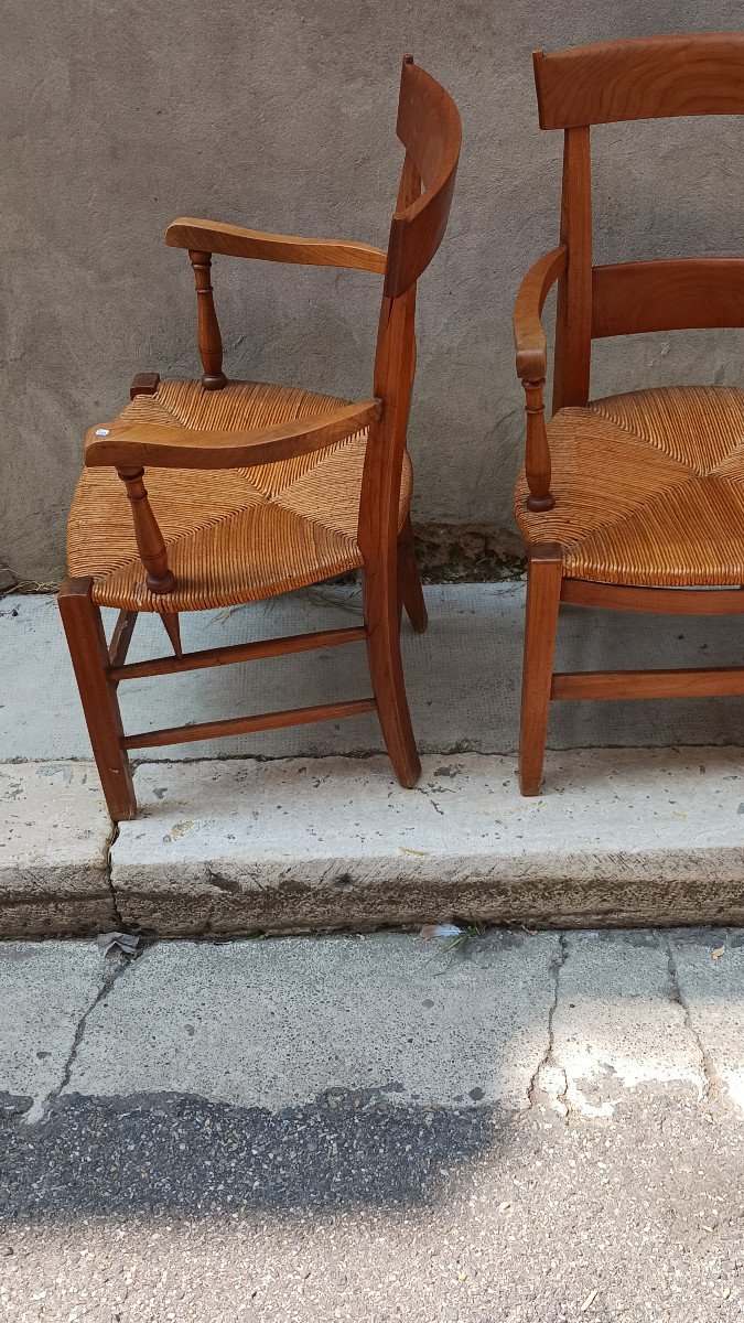 Paire De Fauteuils d'époque Directoire-photo-2