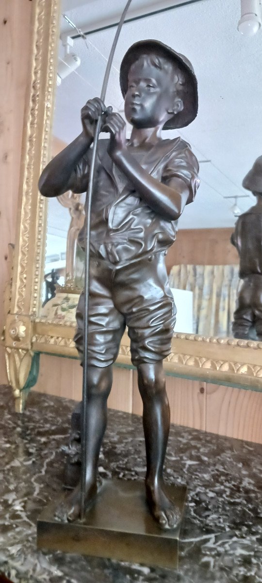 Beautiful 19th Century Bronze The Fisherman