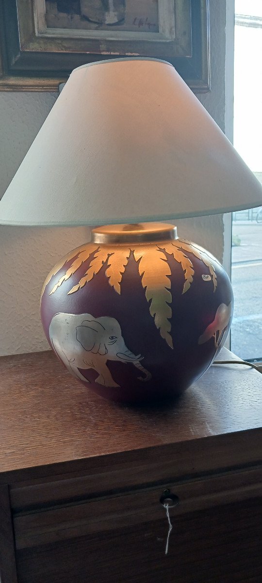 Glazed Ceramic Ball Lamp