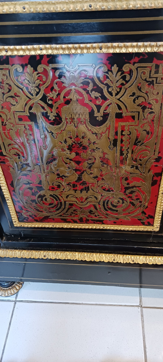 Boulle Marquetry Bookcase From The Napoleon III Period-photo-2