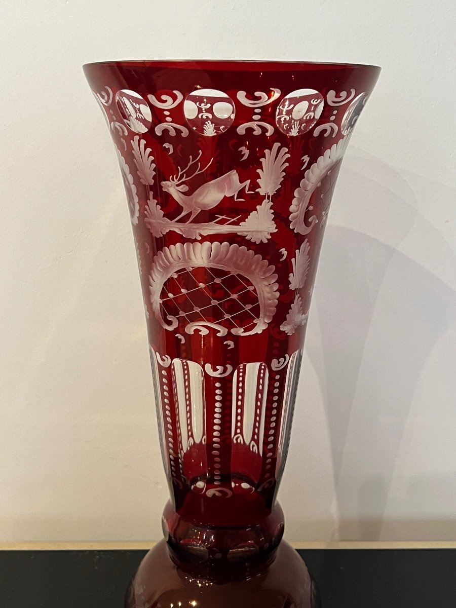 Large Bohemian Crystal Vase-photo-3