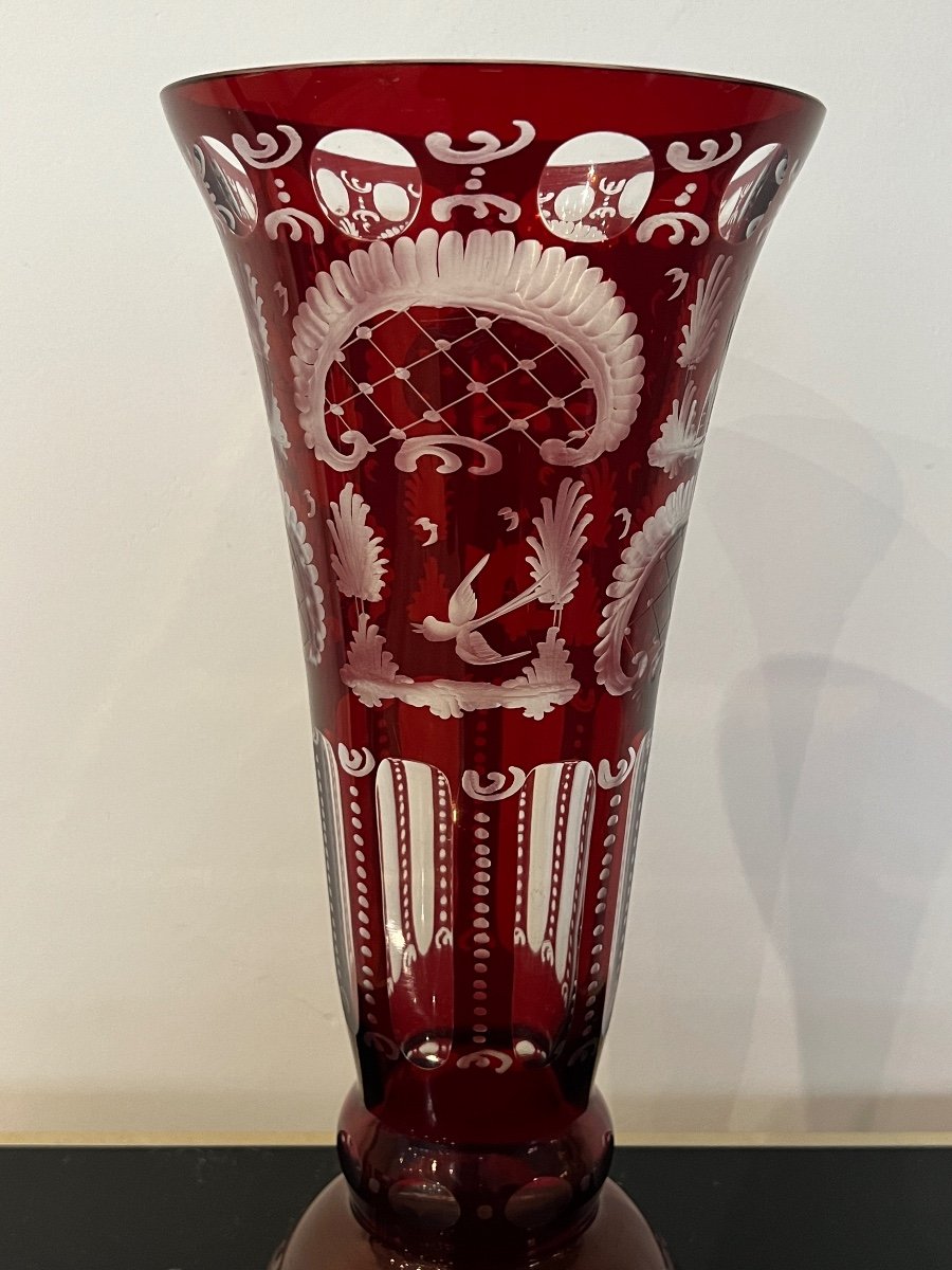 Large Bohemian Crystal Vase-photo-1