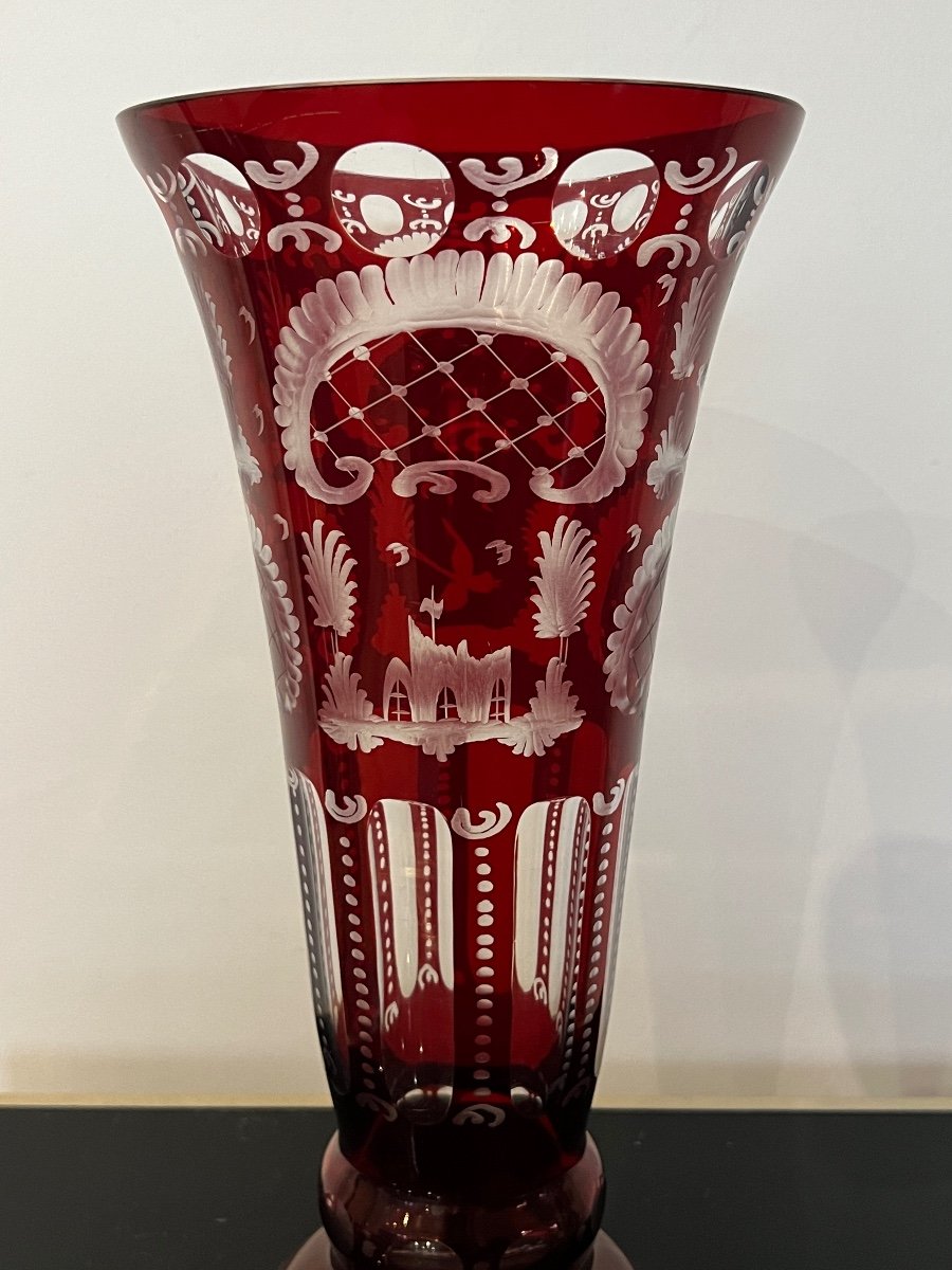 Large Bohemian Crystal Vase-photo-3