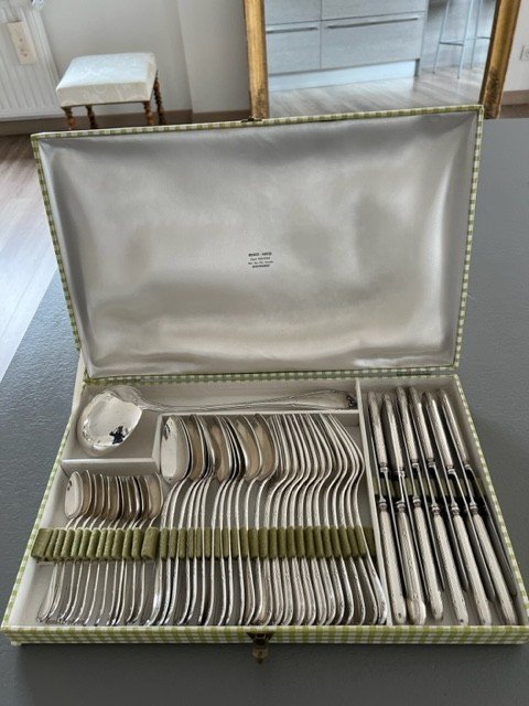 Christofle Cross Ribbon Cutlery Set 49 Pieces-photo-2