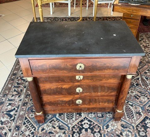 Petite Commode Empire En Acajou-photo-2