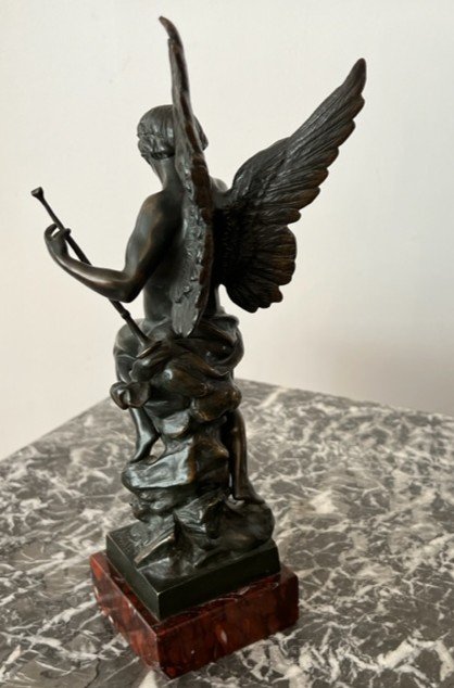  Sculpture En Bronze de  Emile Louis  Picault 1833-1915  -photo-3