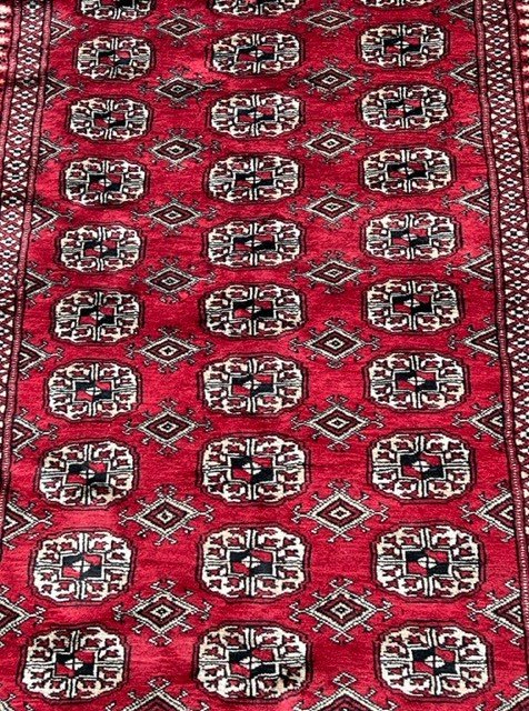 Antique Handmade Bukhara Oriental Rug-photo-2