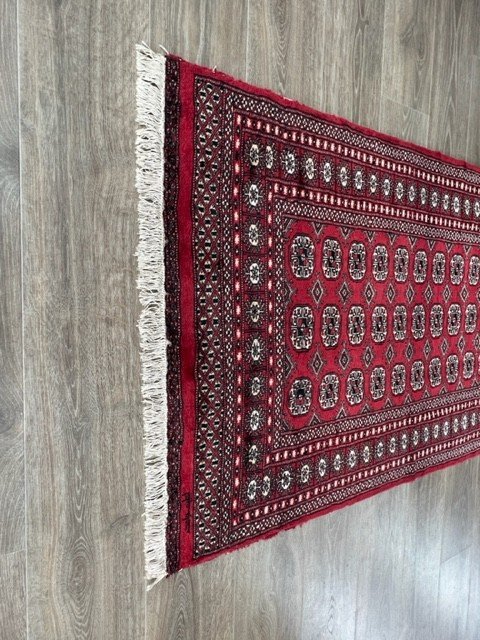 Antique Handmade Bukhara Oriental Rug-photo-3
