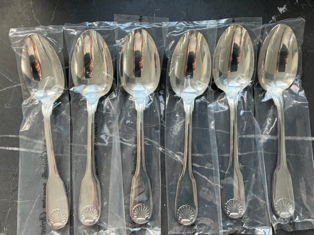 Christofle Vendôme Model 6 Large Table Spoons-photo-2