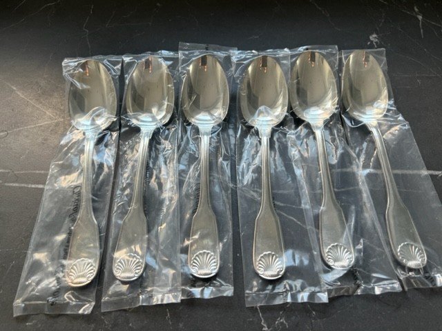 Christofle Vendôme Model 6 Large Table Spoons-photo-3