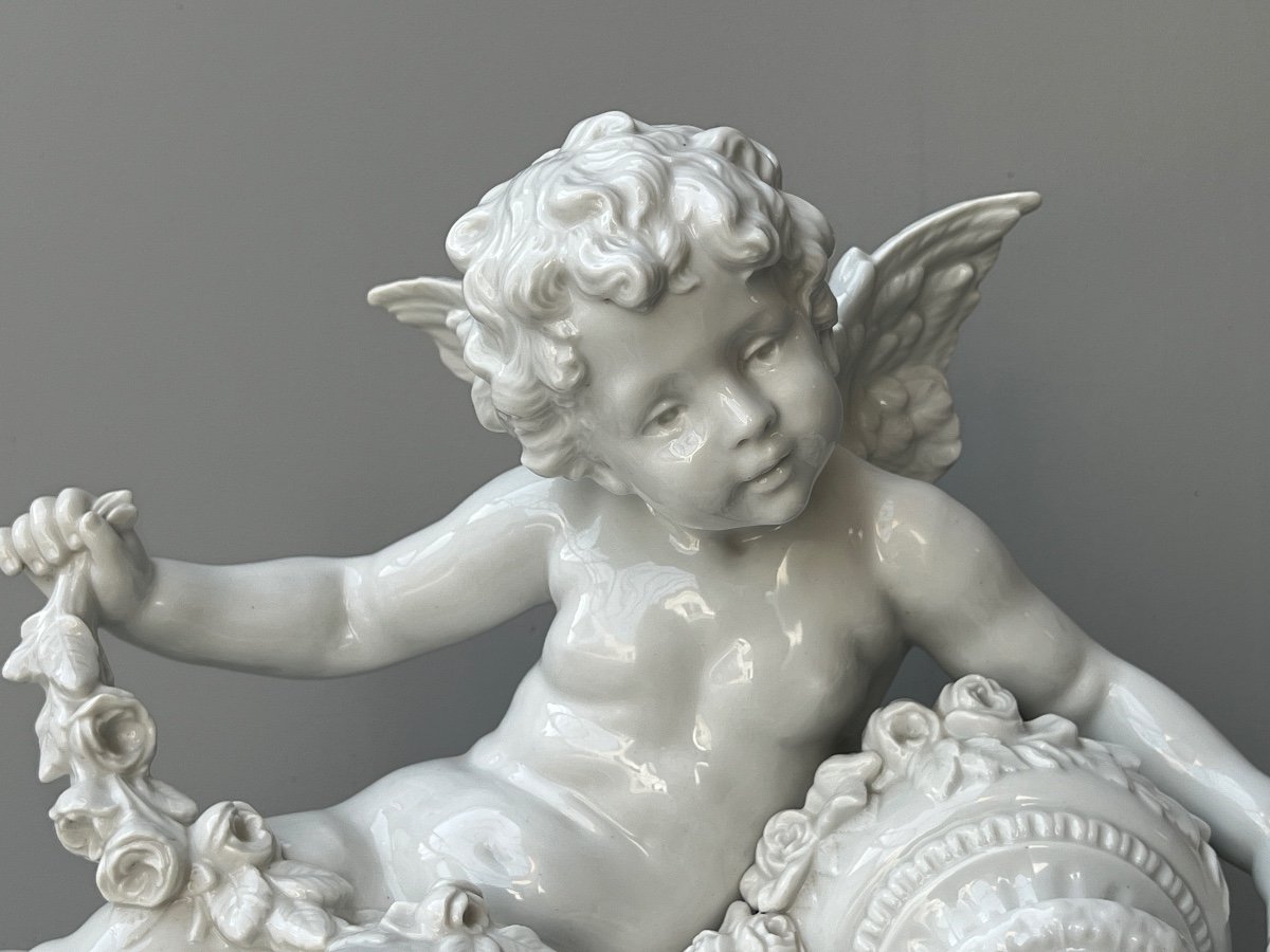 Hippolyte Moreau Angelot  / Amour En Porcelaine Style Louis XVI-photo-4