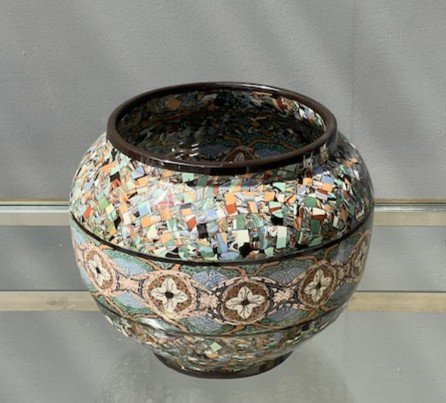 Jean Gerbino 1876-1966 Cache Pot Mosaic Decor -photo-2