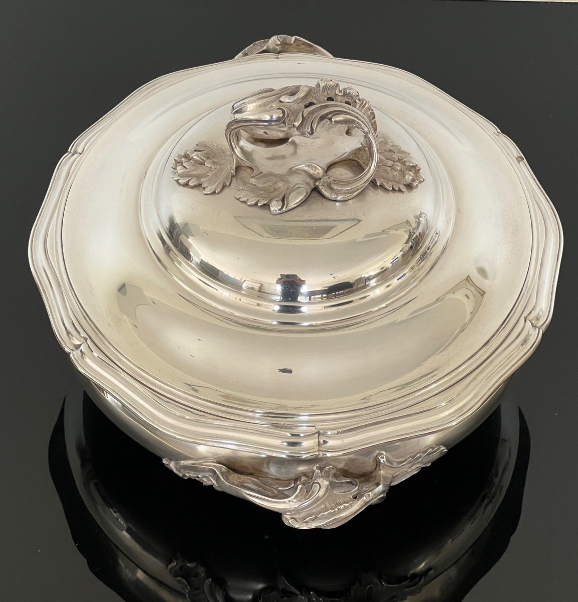 Vegetable Dish In Solid Silver By Goldsmith Charles Harleux, Late 19th Century -photo-4