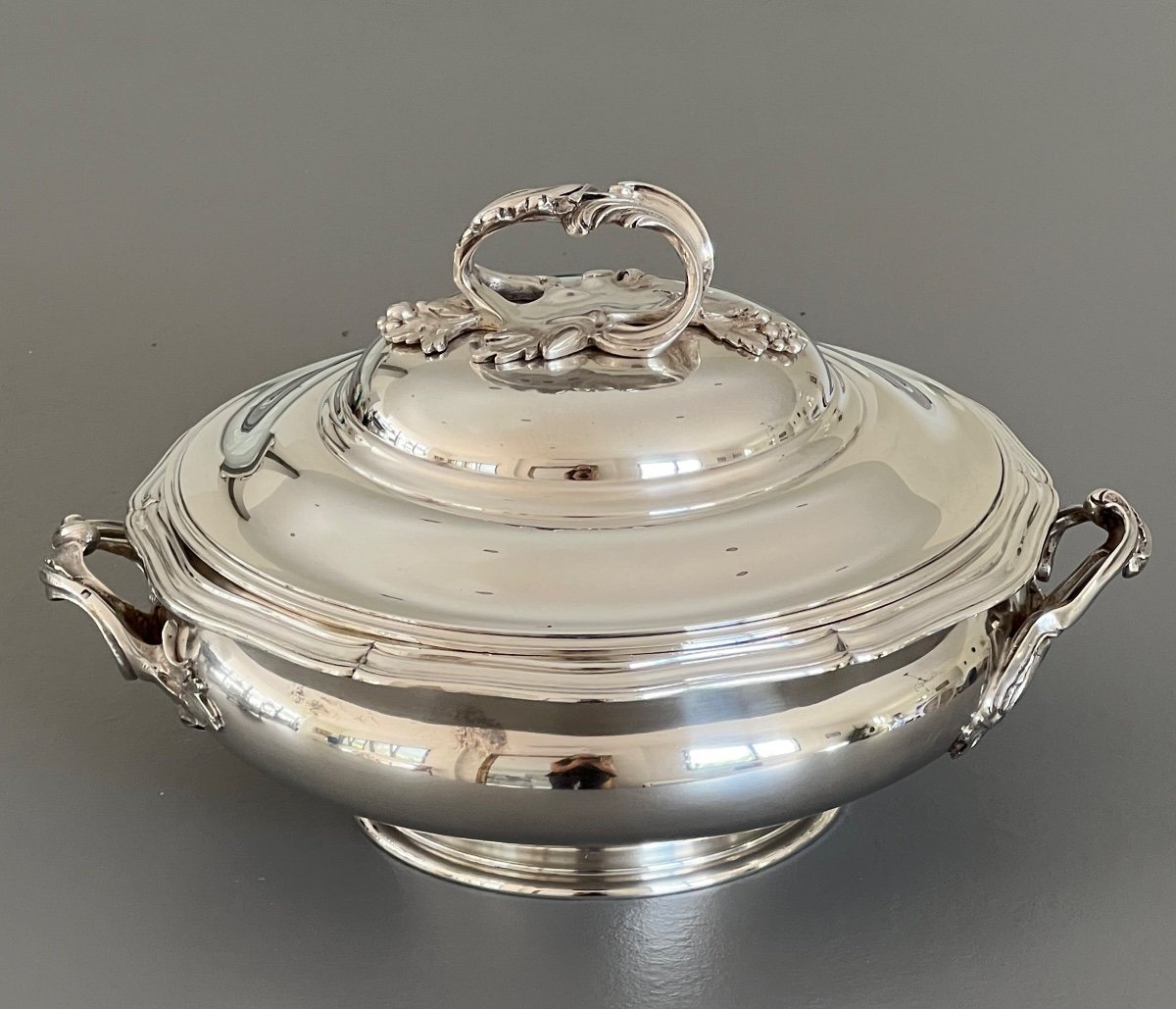 Vegetable Dish In Solid Silver By Goldsmith Charles Harleux, Late 19th Century 