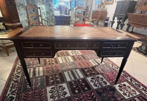 Louis XVI Style Mahogany Desk Double Sided -photo-4