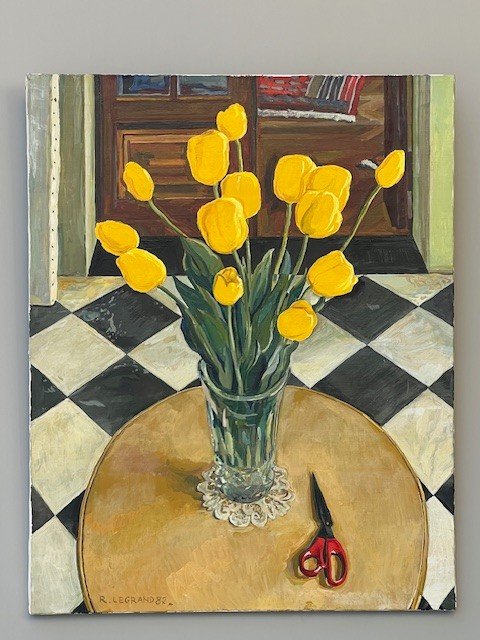 Raymond Legrand 1929-1999 Still Life With Yellow Tulips -photo-4