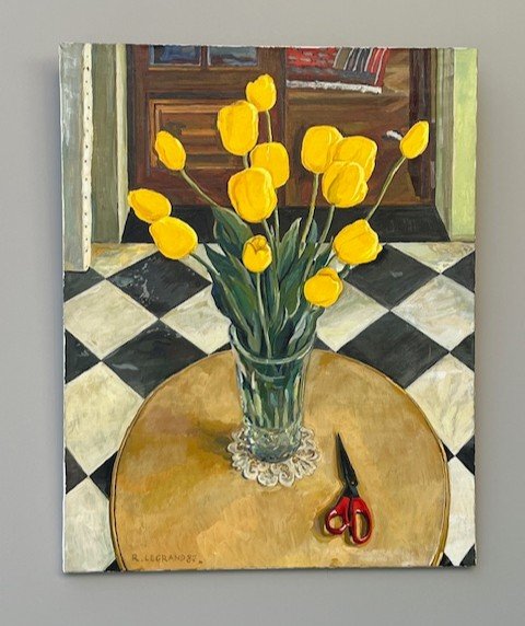 Raymond Legrand 1929-1999 Still Life With Yellow Tulips 