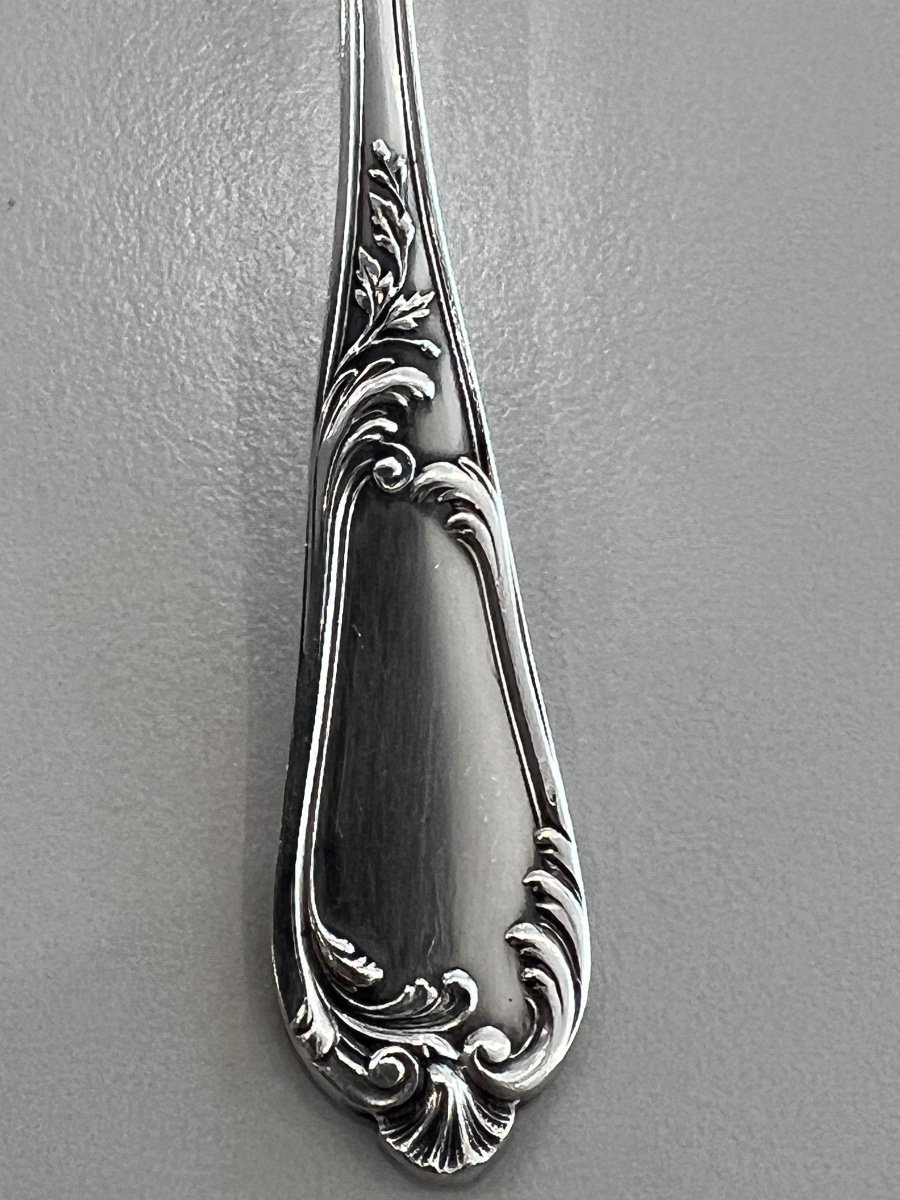 12 Sterling Silver Coffee Spoons Minerve Henri Soufflot -photo-4