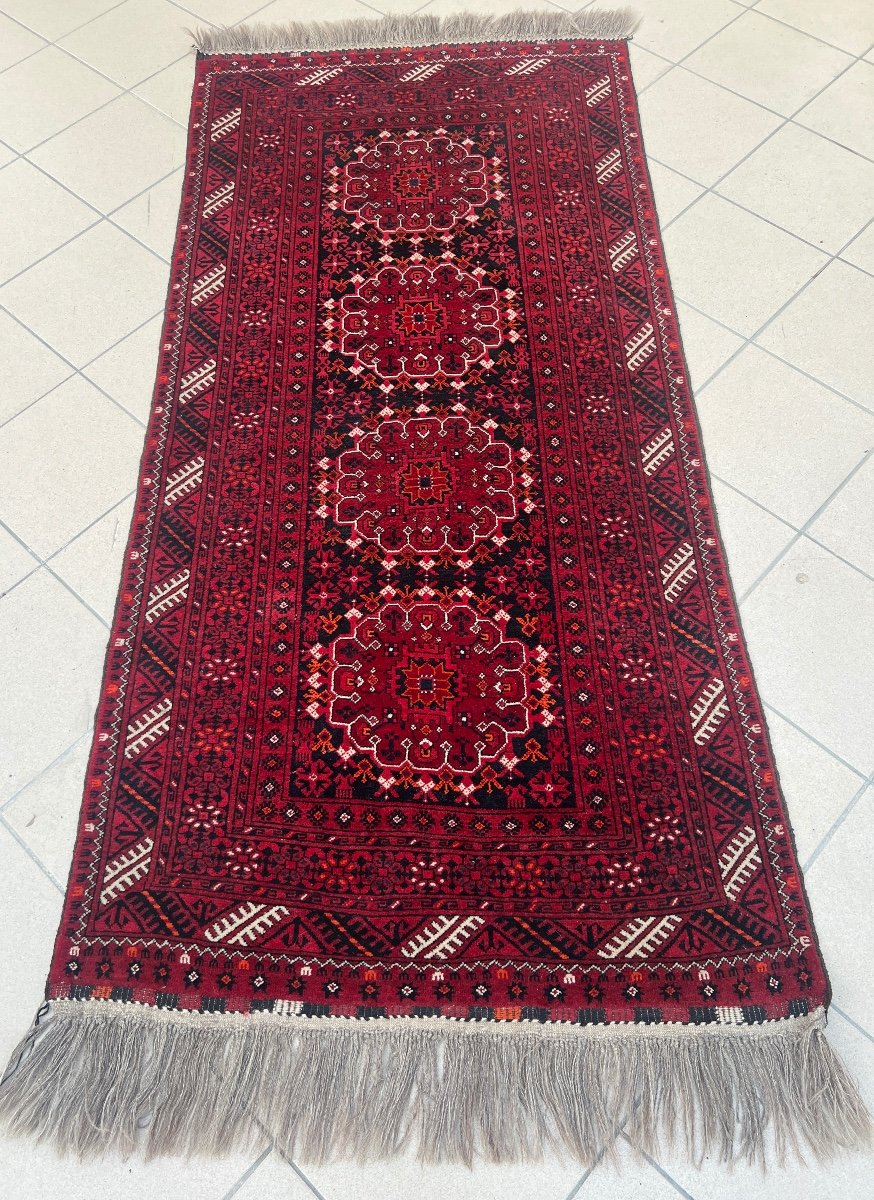 Ancien Tapis d'Orient En Laine Fait Main 