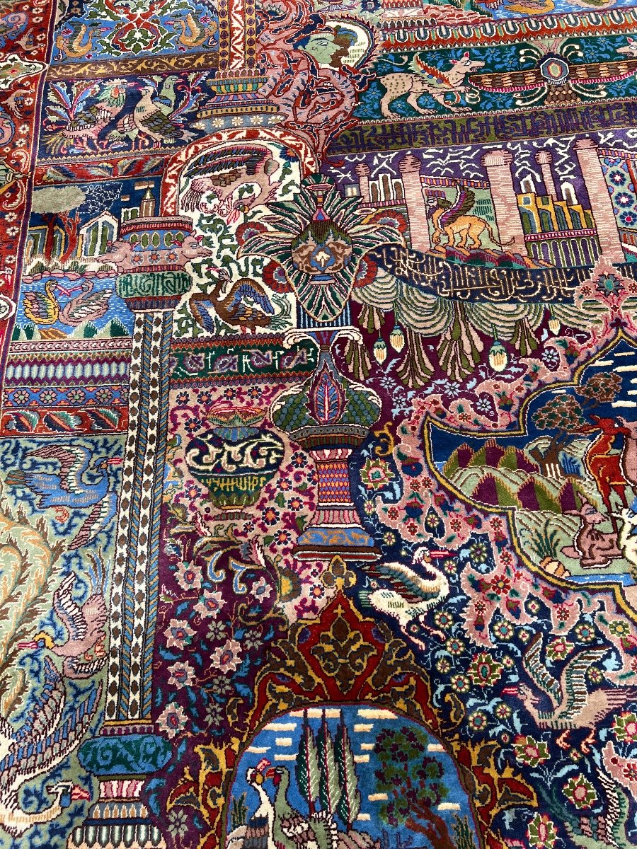 Grand Tapis d'Orient En Laine Fait Main 3m85 x 2m88-photo-1