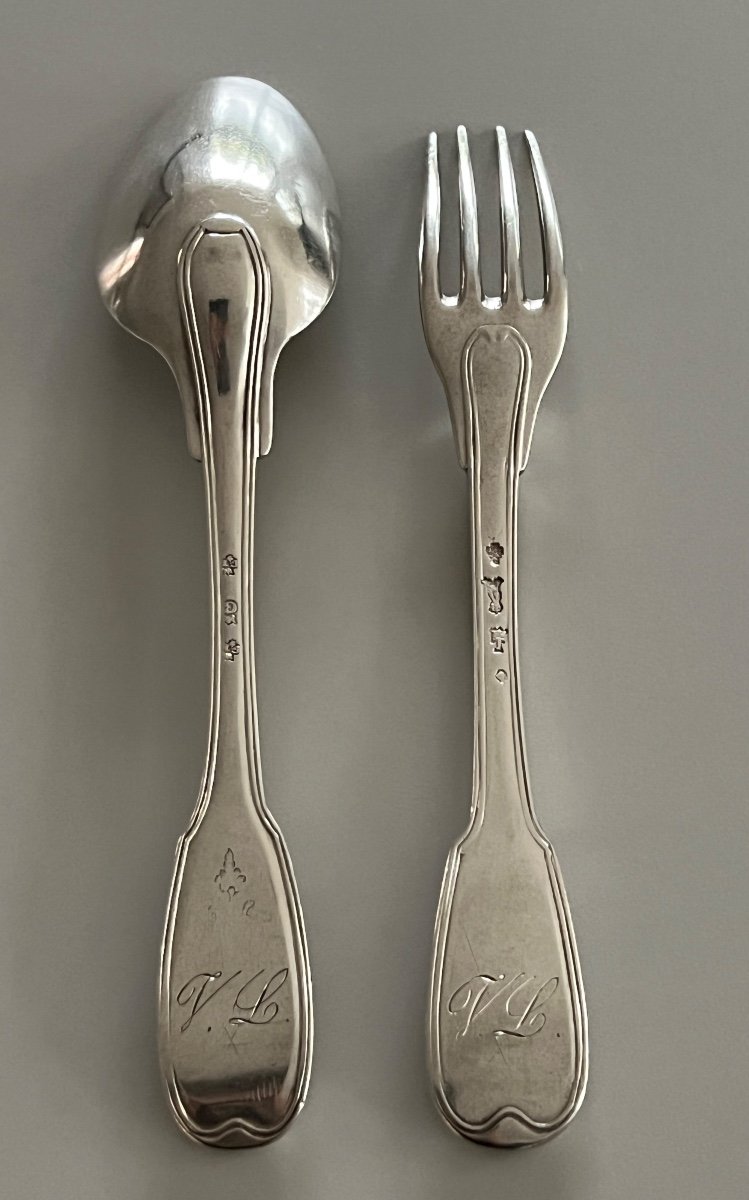 18th Century Solid Silver Cutlery From Farmers General -photo-4