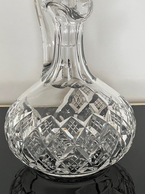 Saint Louis Large Carafe / Ewer In Cut Crystal -photo-1