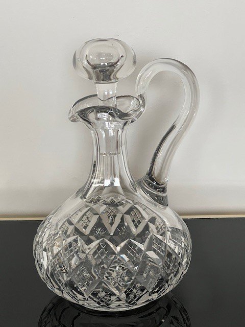 Saint Louis Large Carafe / Ewer In Cut Crystal -photo-3