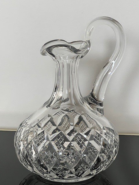 Saint Louis Large Carafe / Ewer In Cut Crystal -photo-6