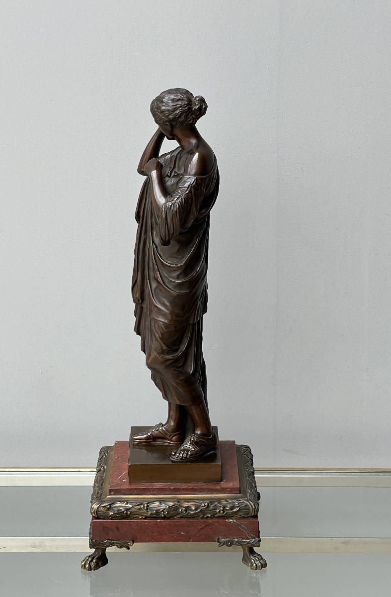 Diana Of Gabies In Bronze After Antique 19th Century -photo-1