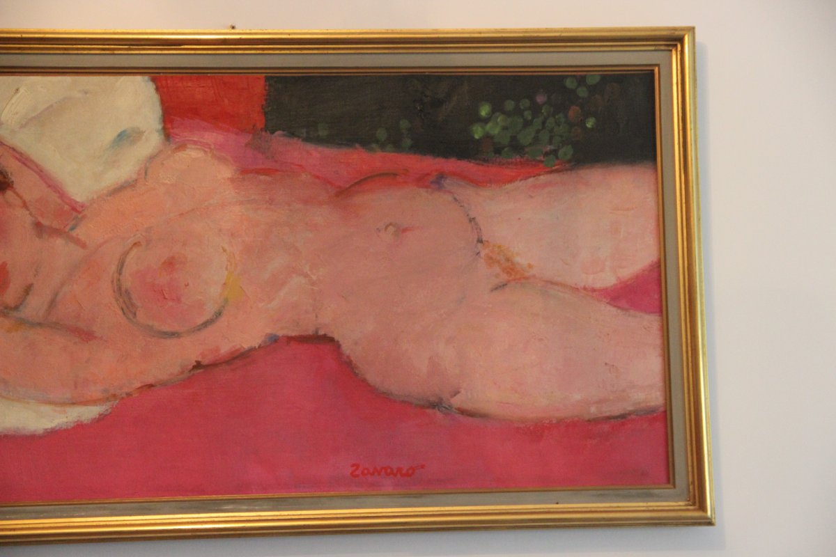 Albert Zavaro Nude Woman Lying Twentieth-photo-2