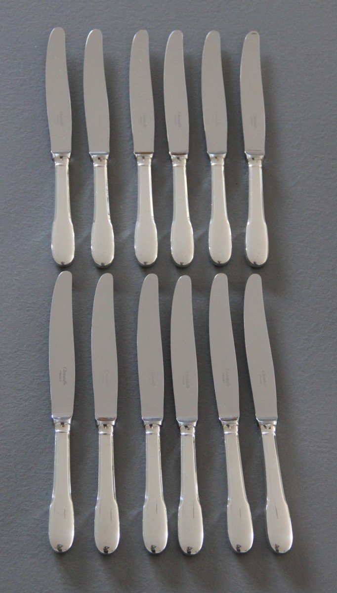 Christofle Model Cluny 12 Dessert / Cheese Knives