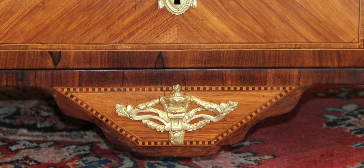 Commode d'époque Louis XVI en Marqueterie -photo-8