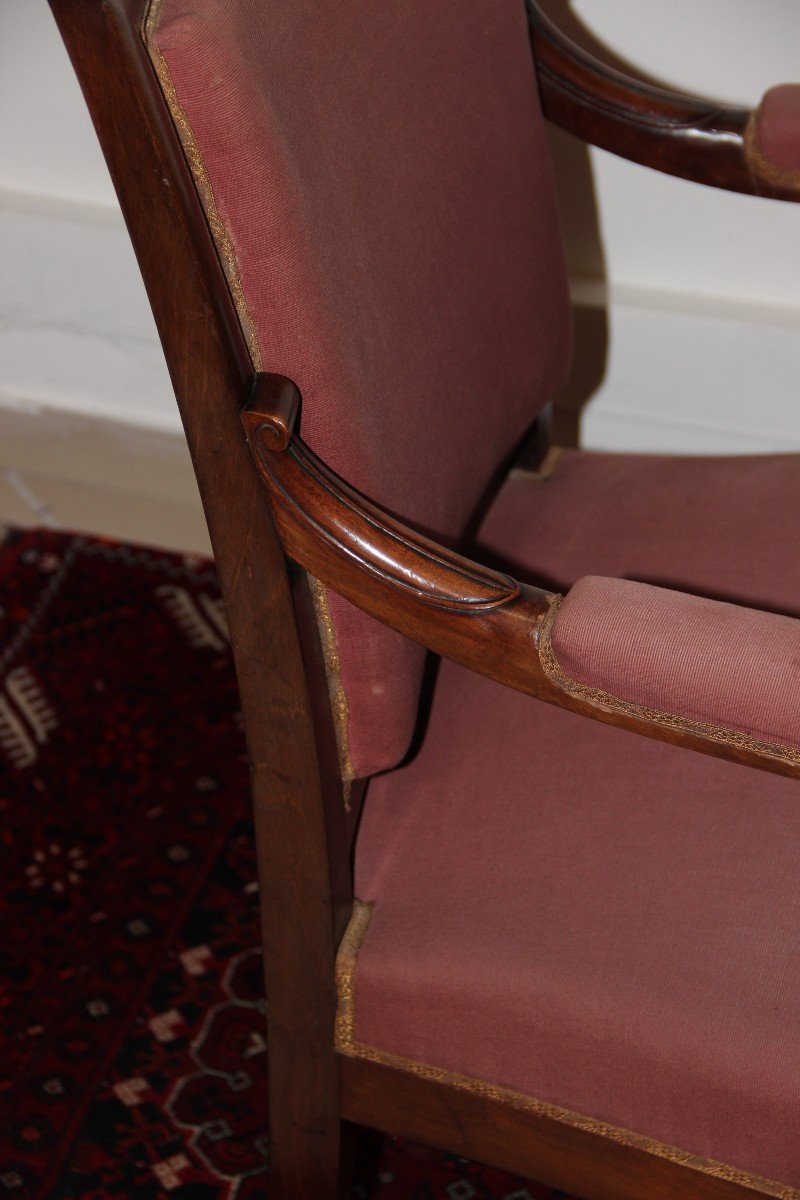 Pair Of Mahogany Restoration Period Armchairs-photo-1