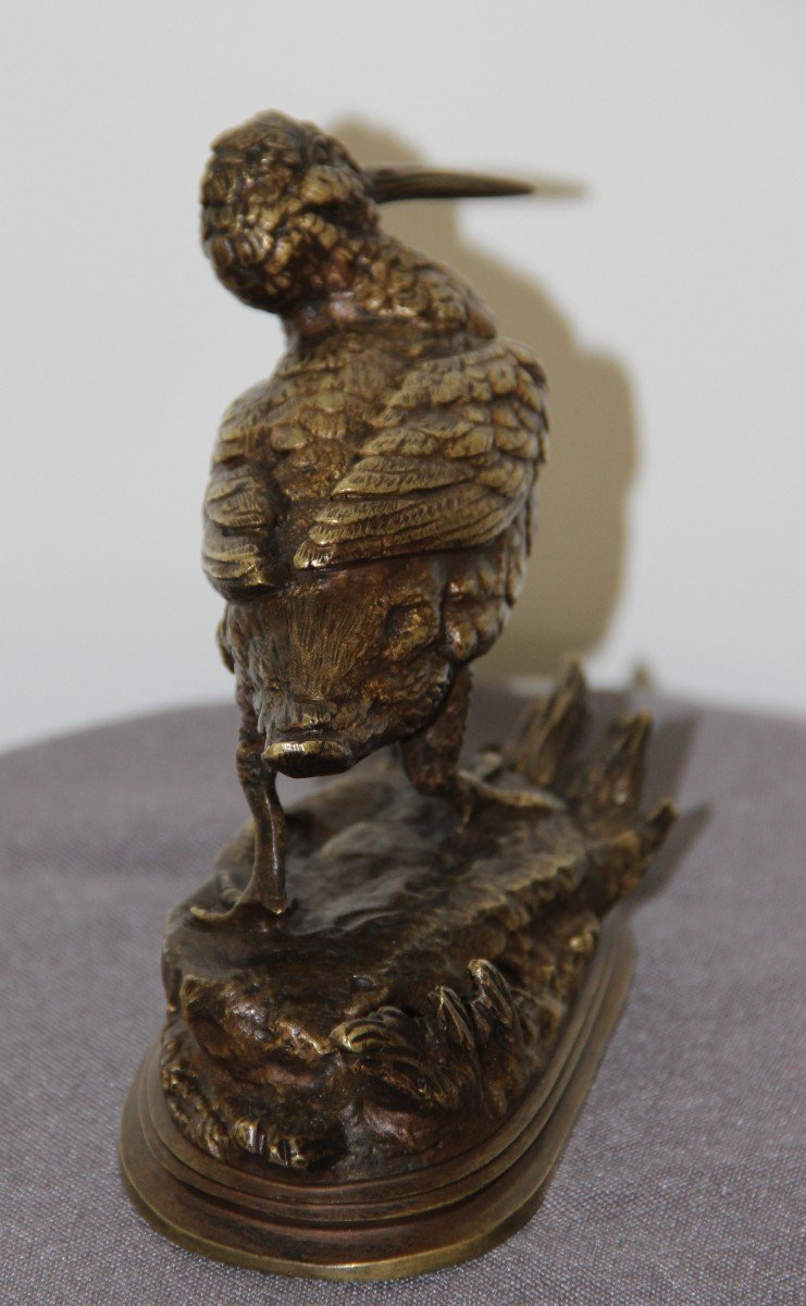 Édouard Paul Delabrierre (1829-1912) Bronze Woodcock-photo-3