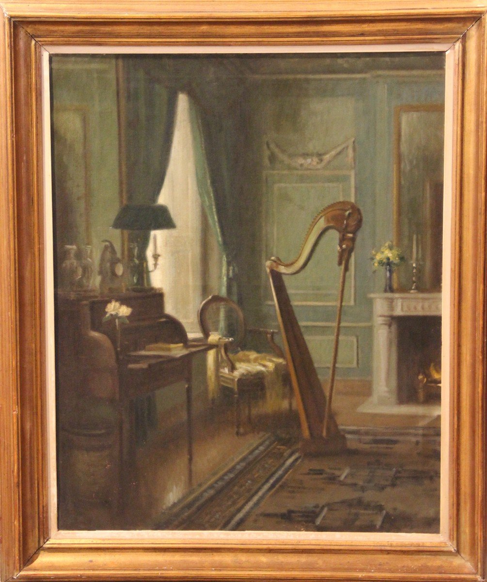 Tableau Peinture d'Intérieur Louis XVI -photo-2