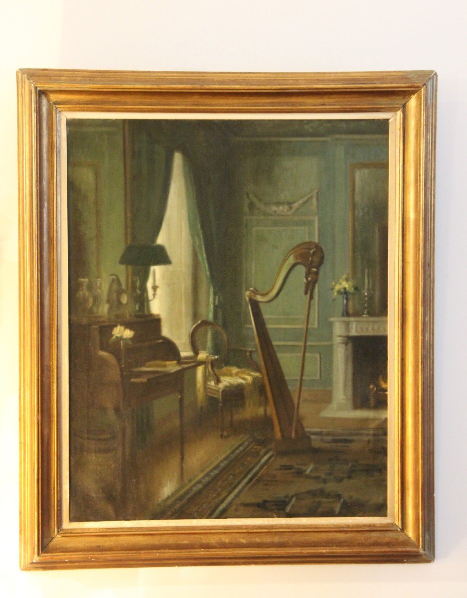 Tableau Peinture d'Intérieur Louis XVI 