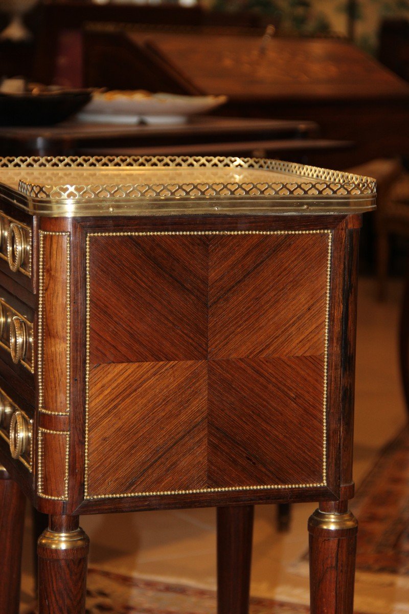 Chiffonniere Table In Napoleon III Marquetry-photo-3