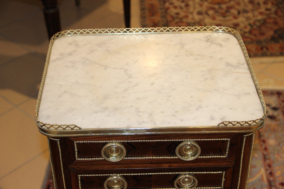 Chiffonniere Table In Napoleon III Marquetry-photo-6